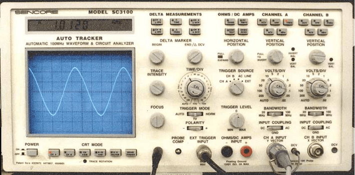 طول موج سینوسی در اسیلوسکوپ